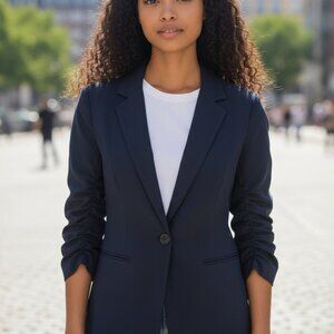 Vintage Elizabeth & James Navy Blue Blazer Size 2